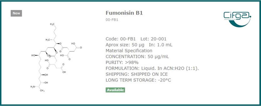fumonisin B1 Certified Reference Material